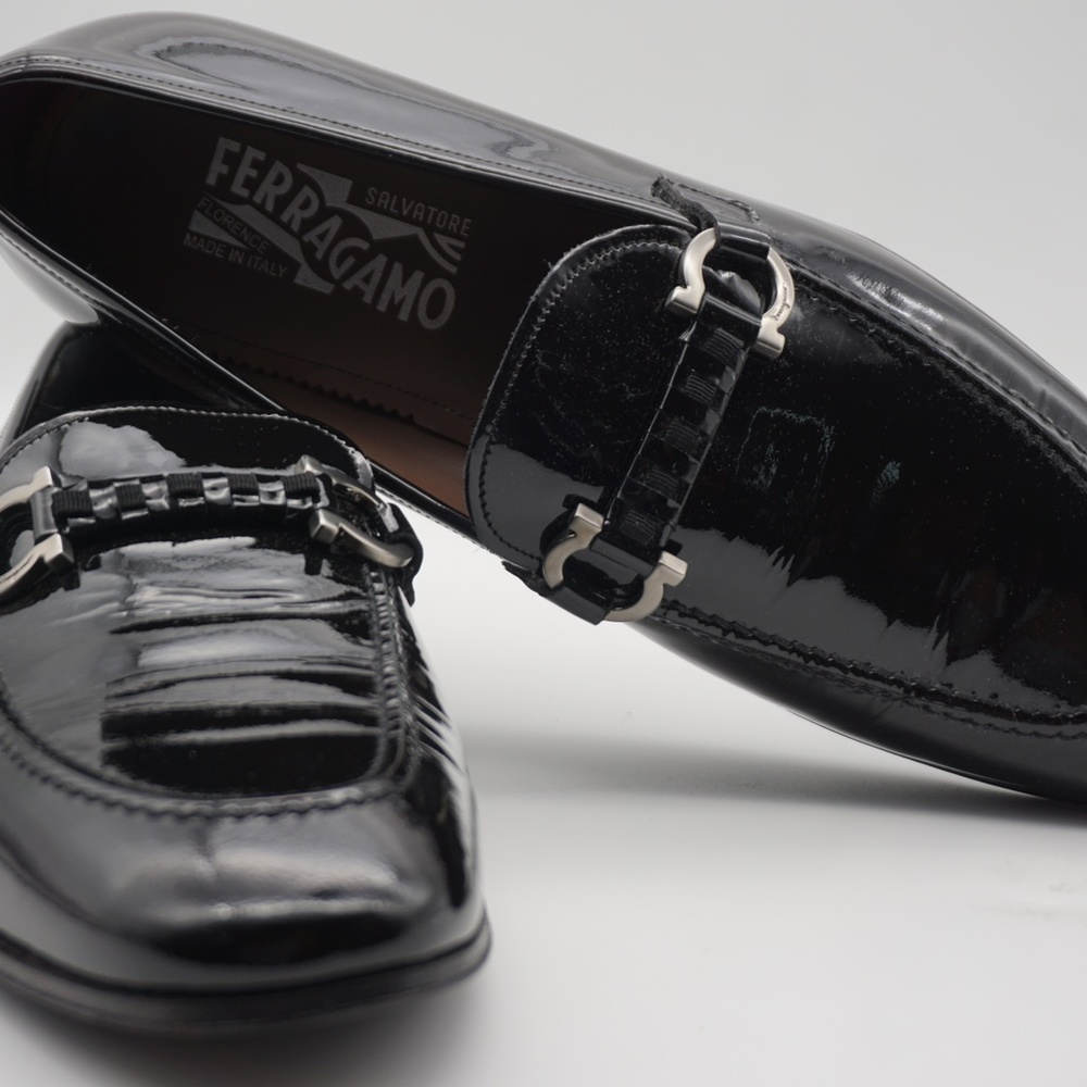 Salvatore Ferragamo Men's Tai Patent Leather Eveni - Picture 4 of 16